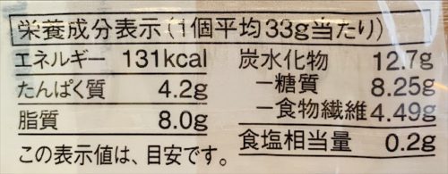 無印良品　糖質10g以下のお菓子　バナナマフィン　カロリー
