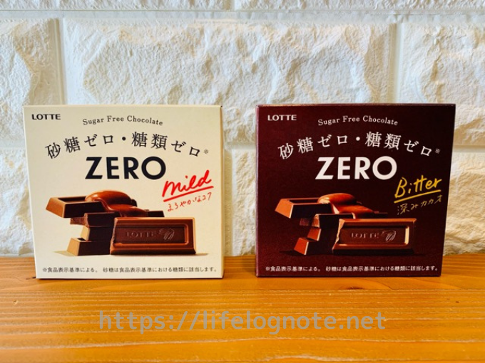 砂糖ゼロ・糖質ゼロ　シュガーフリーチョコレート　ロッテ　ZERO