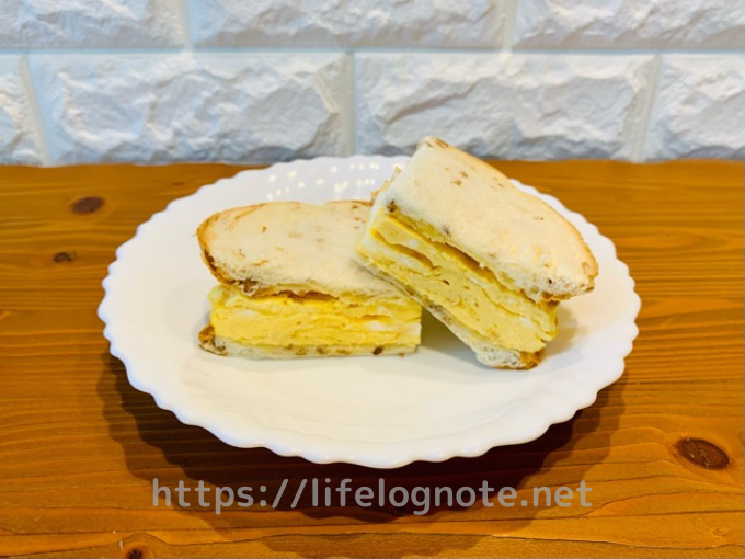 フジパン　ライ麦食パン　山型のアレンジレシピ　厚焼き玉子サンドイッチ